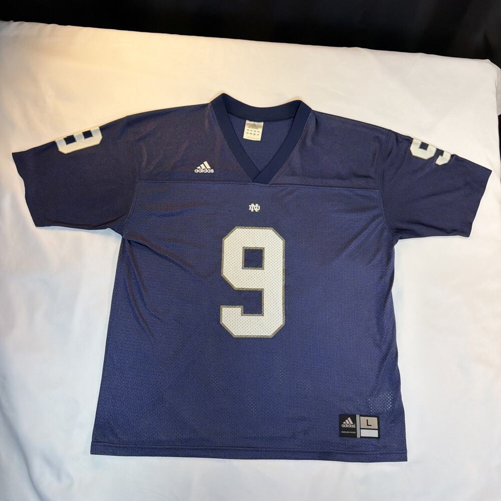 Vintage/Y2K Adidas Notre Dame Football Jersey #9 Fighting Irish- Men’s Large